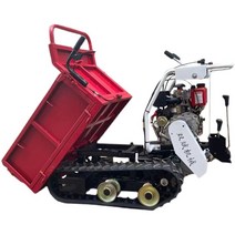 궤도운반차 농업용 동력 운반차 크롤러 트레일러 도랑, 8단 수동식 가솔린엔진 수동 덤프버킷 1X65