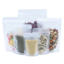 무광 플라스틱 지퍼 잠금 스탠드 업 백 찢어진 노치 프로스트 Doypack 그라운드 커피 차 스낵 보관 파우치, 05 16x24cm