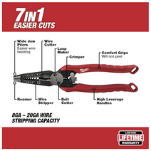 (캐나다직구) 밀워키 플라이어 Milwaukee 7-in-1 High Leverage Combination Pliers, 1세트