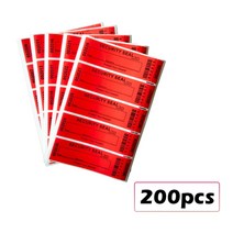보안 보증 무효 스티커 빨간색 대형 35x120mm 트리플 일련 번호 씰, 200개