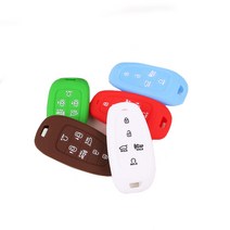 (모픽) 현대 소나타 DN8 센슈어스 실리콘 키케이스 키커버 홀더, 7버튼_블루