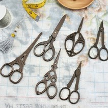 빈티지 공예 엔틱 자수 DIY 미니 가위 다꾸 다이어리꾸미기, C (ET-167)