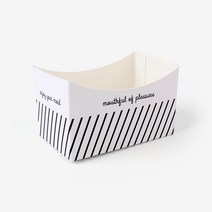 더팩컴퍼니 사선블랙 버거트레이 종이박스 100개 1000개, 1세트