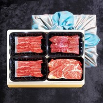명품 한우 구이용 갈비살 앞치마살 등심 총 1.2kg 선물용 소고기 혼합 세트 특 2호