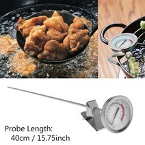 스테이크 고기 체크기 온도계 튀김 기름 닭 날개 BBQ 그릴 온도계 40cm 긴 탐침