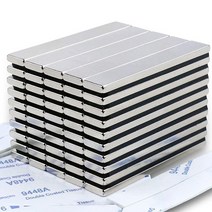 DIYMAG 강력한 네오디뮴 바 자석 (50팩) 2배 더 강하고 두껍고 희토류 냉장고 DIY 공예용 산업용 강도 NdFeB 세트 60 x 10 3mm, 16