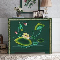 나전칠기 나비 자개장 파랑 고가구 나비장 원목 머리맡 사물함 레트로 작은 침실 스토리지