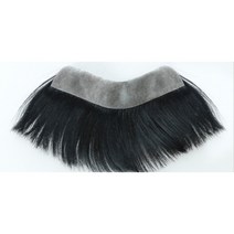 남자가발 정수리 앞머리 부분 인모 M자 가발, [3.5x18cm] 머리 길이 약 10cm