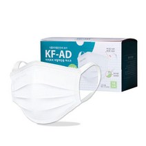 굿스 식약처허가 국산 KF-AD 정현기술 이어프리 비말차단마스크 50매 블랙 귀편한 귀가편한 숨쉬기편한 덴탈마스크, 이어프리(KF-AD), 화이트