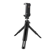 TRAVOR-미니 삼각대 휴대용 전화 스탠드 다기능 이동식 카메라 1/4 인치 나사 DSRL 플래시 필 라이트, 01 Black