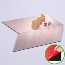 셀프 DIY 접착식 메탈 타일 (붙이는 스티커 현관 주방 벽), 21.YM-F07핑크(대)