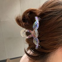 다왕 vZZ779 오로라 투명 빅 집게핀