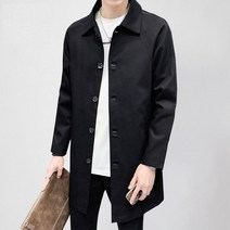 빅사이즈 남성 싱글 트렌치 자켓 코트 데일리 캐주얼 루즈핏 고급 트렌치 아우터
