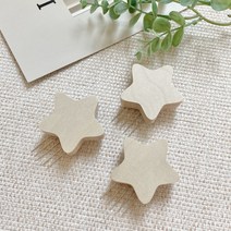 뚜뚜아트 원목 우드 꼭꼬핀 나무 벽걸이 후크, 별 3개 세트