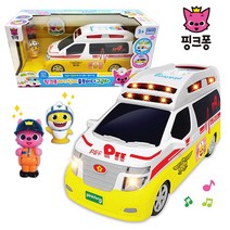 핑크퐁 아기상어 출동이다 구급차 피규어2개포함