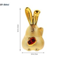 부를부르는 계묘년 선물 2023년 띠 토끼 황금 저금통 인테리어 장식품, Golden 16X9cm