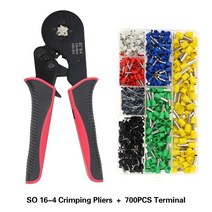 터미널압착기 슬리브압착기 펜홀압착기 유압호스압착기 크림 퍼 플라이어 전기 도구 터미널 압착 플라이어 터미널 니퍼 클램프 도구 프레스 관형 와이어 손 0.08-16mm², 그래서 16-4 700pcs