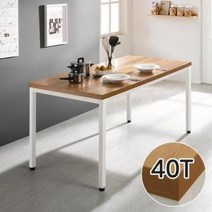 아트박스/이스마트 스틸헤비 4인용식탁 1200x600 (일자다리) / 40T, (일자)블랙