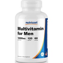 뉴트리코스트 멀티비타민 포 맨 600mg 캡슐 120캡슐 1서빙 600mg 60회분 Multivitamin for Men Capsules [120 CAPS]