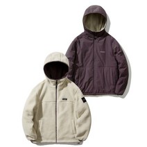 COVERNAT 리버시블 플리스 웜업 자켓 아이보리/샌드퍼플핑크