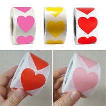 6종 하트스티커 빅사이즈 다꾸 답례품 감사 마스크스티커, 02. 핑크하트[403] 2.5cm 500pcs
