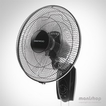 대우 벽걸이 선풍기 가정용 업소용 사무실 미니 소형 대형 벽선풍기, 16인치 블랙
