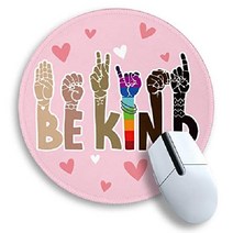 라운드 마우스 패드 8.6 x 인치 노트북 게임 미끄럼 방지 오피스 장식 데스크 액세서리, V