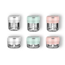 작은 미니 소형 마늘 다지기 캠핑용 무선 믹서기, 핑크, 250ml