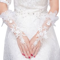 Bridal Lace Floar Gloves Wedding Dress Accessories Simple Hook Finger Long Glove New Charming