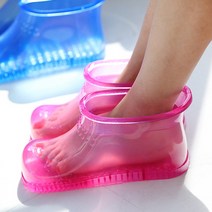 허즈아이 후끈후끈 족욕신발 발족욕기 족욕통 핑크색, 1set