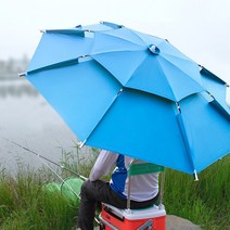 8각 이중 대형 파라솔 / 받침대 까페 편의점 낚시 캠핑 햇빛 가리개 휴게소, 블랙+주황포인트2.2m