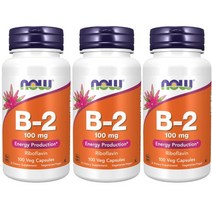 나우푸드 B-2 100mg 리보플라빈 캡슐, 100개입 × 1개
