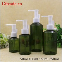 50ml 100ml 빈 녹색 플라스틱 펌프 포장 병 Shanpoo 클렌징 오일 토너 화장품 용기, 01 50ml