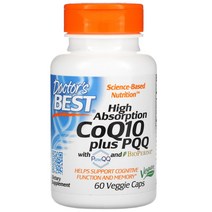 닥터스베스트 코큐텐 100mg PQQ 20mg 코엔자임 큐텐 유비퀴논 흑후추 베지 캡슐 60정