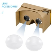 가상 현실 VR 양면 볼록 렌즈 구글 카드보드 전용 37mm x 45mm 2x, 한개옵션1, 한개옵션0