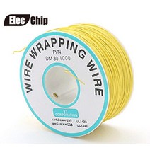 호환 250 미터 820FT 단일 도체 30AWG 0.5mm PCB 플라잉 점퍼 와이어 OK 라인 포장 랩 유연한 절연 주석 도금 250 미터, [05] yellow