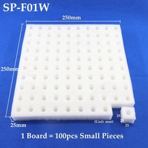 1PC 블랙 화이트 스퀘어 수경 스폰지 정원 야채 토양 재배 모종 발아 성장 메쉬 컵 미디어 스폰지, sp-f01w