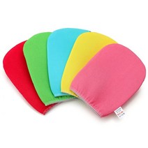 남향스토어 장갑샤워타올 장갑때밀이 노랑 하늘 핑크 초록 빨강, 30개, 랜덤