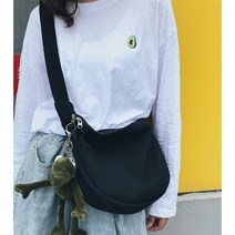 헤븐스윗 남녀공용 데일리 크로스백 캔버스 메신저 에코백 가방