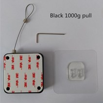 KK & FING자유로운 자동 문닫힘 장치 500g1200g 와이어 로프 개폐식 복구 코일 닫힘 도어 하드웨어, Black 1000g