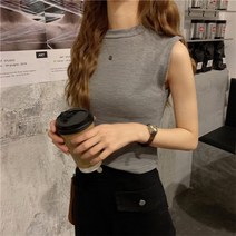 [바보사랑] 여성 여름 기본 라운드 민소매 나시 티셔츠