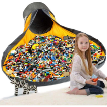 대용량 장난감 정리함 레고 블록 스툴 수납함 보관함