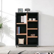 깔끔한 서재 거실용 이동식 책장 840 (8색) 장식장 서류 LP 책방 오픈 벽면, 블랙멀바우