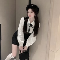 미니 원피스 여성 블랙 투피스 여학생