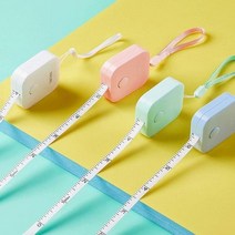 델리 미니 양면 눈금 피팅 부드러운 줄자 아이키 재기, 줄자 핑크(79652)