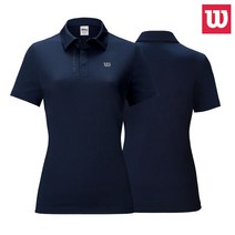 윌슨 반팔티 TRS_7226 NAV 카라티 테니스 배드민턴