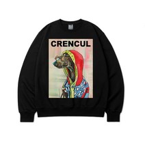 크렌쿨 오버핏 맨투맨 남자 여자 커플 루즈핏 쭈리 스웨트 프린팅 레드후디