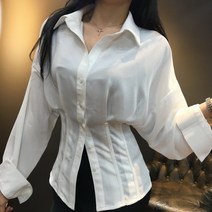 칼리제이 핀턱 허리 라인 오피스 셔츠 블라우스
