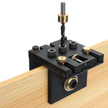 도웰마스터 도웰링지그 도브테일 5구멍 CRTOL Multifunctional Woodworking Dowel Fixture Kit Adjustable Drill Guide Hol, 01 Black