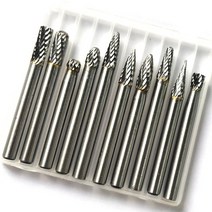 6x6mm 금속 드로잉 텅스텐 카바이드 밀링 커터 로터리 도구 버 CNC 조각 연마 가공 10 피스, [01] 6x6 double 10pcs, 01 6x6 double 10pcs